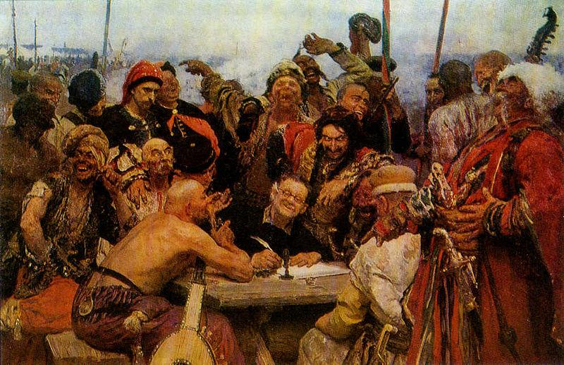 llya Yefimovich Repin The Reply of the Zaporozhian Cossacks to Sultan of Turkey Sweden oil painting art
